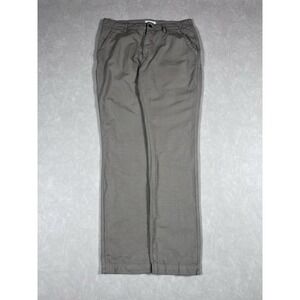 Taylor Stitch Pants Mens 32x33 Grey Green Cotton Blend Straight Fit Huckleberry